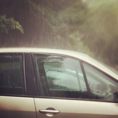 Waterfall parking lot