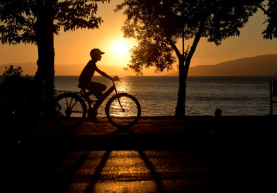 silhouettes in the sunset