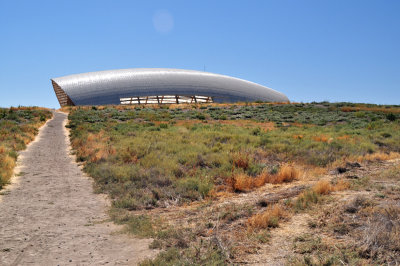 The site is protected under a huge steel constructed tent