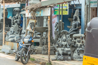 Mamallapuram Street Scene - Carvings for sale