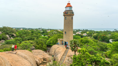 View from Olakkannesvara Temple - modern lighthouse