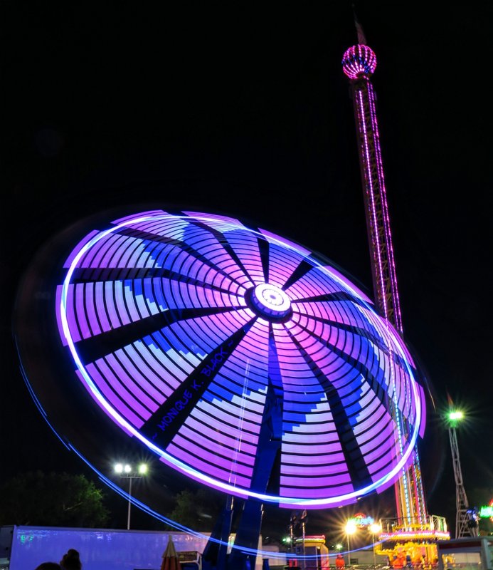 PURPLE FLOWER SPINNING WHEEL