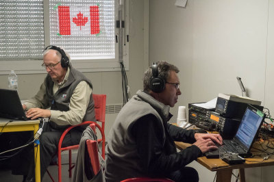 VO1HP and VE3FU at the TM100VIMY operating position (4/2/2017)