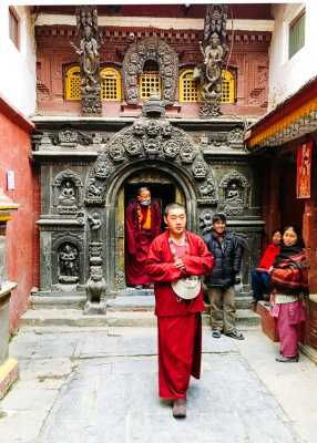 Monks leaving Golden Temple