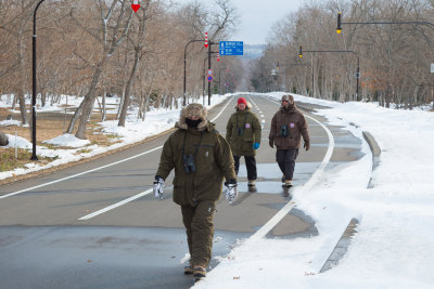 Who walks on the streets of Kussharo in winter??