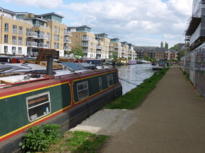 Barges along Grand Union Canal