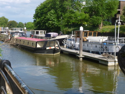 Houseboats along River Thames