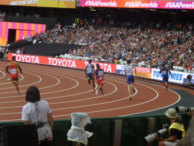 Martin Rooney trails in his 400 metres heat