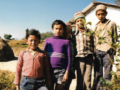 Nepalese children not camera shy