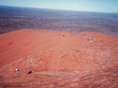 The top of Ayers Rock