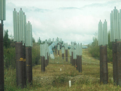 Ventilation shafts from the Trans Alaskan Pipeline
