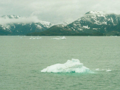 Average size of an iceberg which broke off the glacier