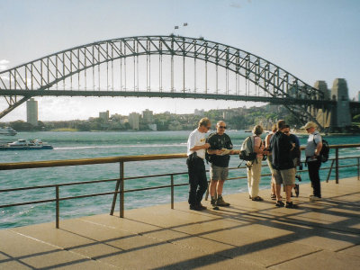 The group see the Sydney Harbour Bridge for first time