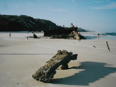 The remains of the ship's anchor
