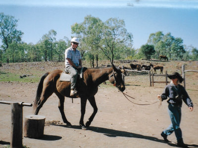 Horse riding at cattle station