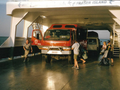 Arriving on the island by ferry