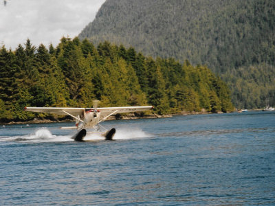 The seaplane I caught to take a flight over the lakes
