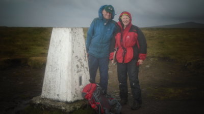 Heather and Damon on the Black Mountains