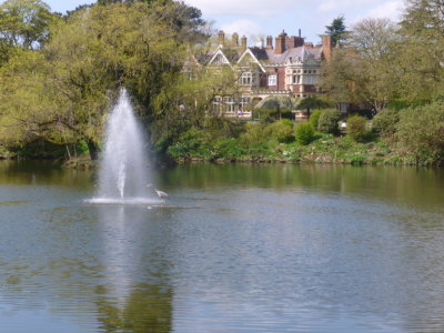 Bletchley Park. Lake with mansion in background