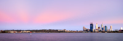 Perth and the Swan River at Sunrise, 1st December 2011