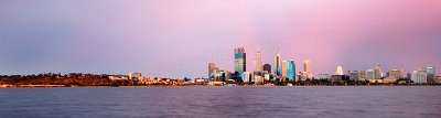 Perth and the Swan River at Sunrise, 6th December 2011