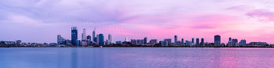 Perth and the Swan River at Sunrise, 5th January 2012