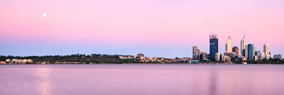 Perth and the Swan River at Sunrise, 10th January 2012