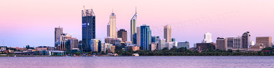 Perth and the Swan River at Sunrise, 11th January 2012