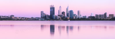 Perth and the Swan River at Sunrise, 8th January 2012