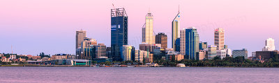Perth and the Swan River at Sunrise, 9th January 2012