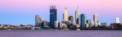 Perth and the Swan River at Sunrise, 13th January 2012