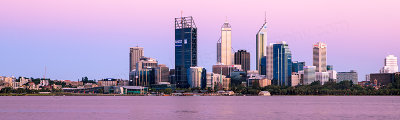 Perth and the Swan River at Sunrise, 15th January 2012