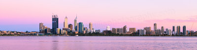 Perth and the Swan River at Sunrise, 18th January 2012