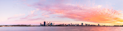 Perth and the Swan River at Sunrise, 3rd March 2012