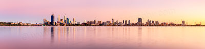 Perth and the Swan River at Sunrise, 5th March 2012