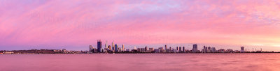 Perth and the Swan River at Sunrise, 24th March 2012