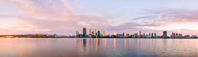 Perth and the Swan River at Sunrise, 25th March 2012