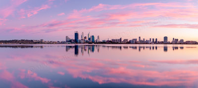 Perth and the Swan River at Sunrise, 31st March 2012