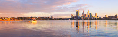 Perth and the Swan River at Sunrise, 21st April 2012