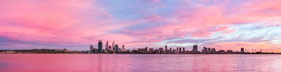 Perth and the Swan River at Sunrise, 25th April 2012