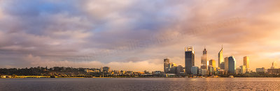Perth and the Swan River at Sunrise, 10th May 2012