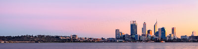 Perth and the Swan River at Sunrise, 20th May 2012