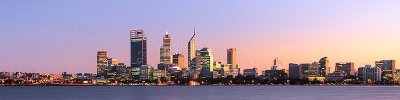 Perth and the Swan River at Sunrise, 24th May 2012