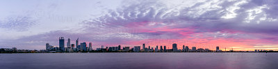 Perth and the Swan River at Sunrise, 3rd June 2012