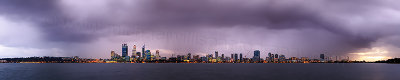Perth and the Swan River at Sunrise, 12th June 2012