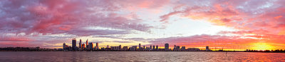 Perth and the Swan River at Sunrise, 17th June 2012