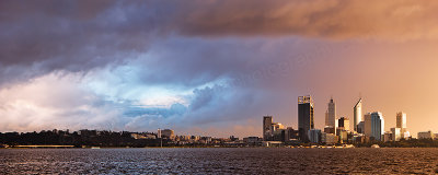 Perth and the Swan River at Sunrise, 20th June 2012
