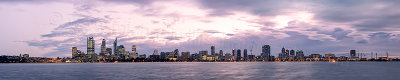 Perth and the Swan River at Sunrise, 26th June 2012