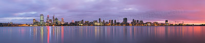 Perth and the Swan River at Sunrise, 29th June 2012