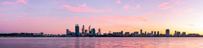 Perth and the Swan River at Sunrise, 2nd July 2012